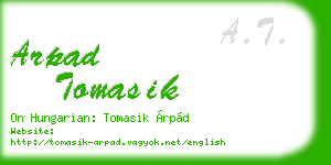 arpad tomasik business card